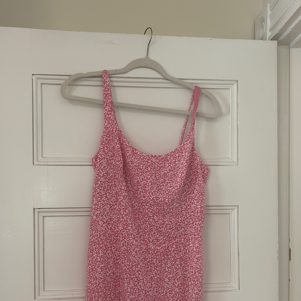 Abercrombie & Fitch Pink Floral Midi Dress